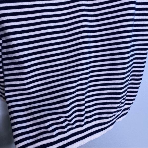 Talbots Red Block Sweater Navy Stripes Small - Picture 8 of 10